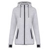 PA359 Női kapucnis cipzáras vastag sztreccs pulóver Proact, Ash Heather-2XL