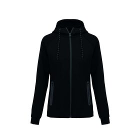   PA359 Női kapucnis cipzáras vastag sztreccs pulóver Proact, Black-S