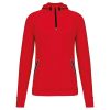 PA360 férfi kapucnis 1/4 cipzáras sztreccs sport pulóver Proact, Red-XL