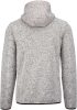 PA365 kapucnis cipzáras vastag férfi pulóver bolyhos belsővel Proact, Light Grey Mélange-2XL