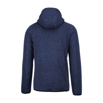   PA365 kapucnis cipzáras vastag férfi pulóver bolyhos belsővel Proact, Navy Melange-S