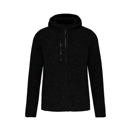 PA366 cipzáras kapucnis vastag Női pulóver bolyhos belsővel Proact, Dark Grey Melange-2XL