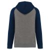 PA369 kétszínű raglán ujjú kapucnis pulóver Proact, Grey Heather/Sporty Navy-XS