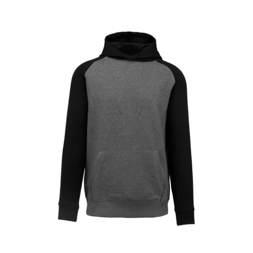 PA370 gyerek kapucnis pulóver, kétszínű raglán ujjú Proact, Grey Heather/Black-10/12