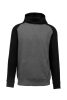 PA370 gyerek kapucnis pulóver, kétszínű raglán ujjú Proact, Grey Heather/Black-6/8
