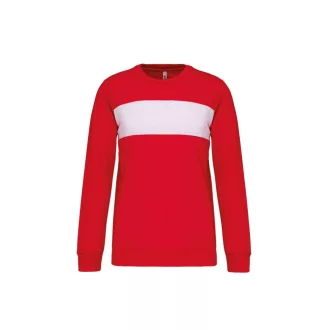   PA373 környakas unisex sport pulóver Proact, Sporty Red/White-S