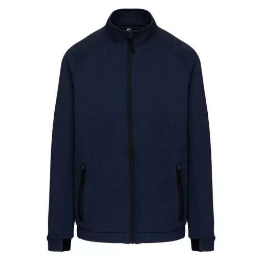 PA378 cipzáras magas nyakú férfi vastag sztreccs pulóver Proact, French Navy Heather-XS