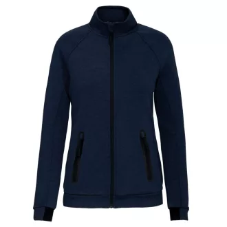   PA379 Női cipzáras magas nyakú vastag sztreccs pulóver Proact, French Navy Heather-XS