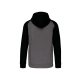 PA380 kétszínű cipzáras kapucnis kapucnis pulóver Proact, Grey Heather/Black-XS