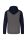 PA380 kétszínű cipzáras kapucnis kapucnis pulóver Proact, Grey Heather/Sporty Navy-XS