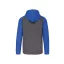PA380 kétszínű cipzáras kapucnis kapucnis pulóver Proact, Grey Heather/Sporty Royal Blue-XL