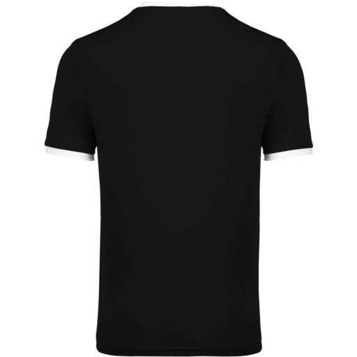 PA4000 rövid ujjú V-nyakú férfi sportpóló, kontrasztos betéttel Proact, Black/White-XL