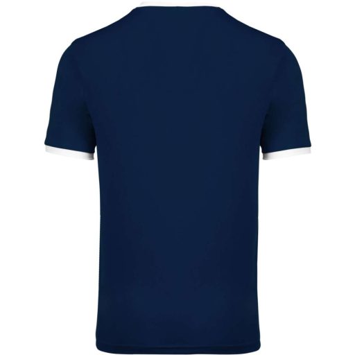 PA4000 rövid ujjú V-nyakú férfi sportpóló, kontrasztos betéttel Proact, Sporty Navy/White-M