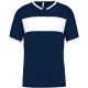 PA4000 rövid ujjú V-nyakú férfi sportpóló, kontrasztos betéttel Proact, Sporty Navy/White-S