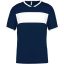 PA4000 rövid ujjú V-nyakú férfi sportpóló, kontrasztos betéttel Proact, Sporty Navy/White-XL