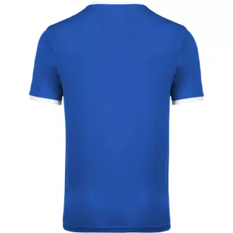   PA4000 rövid ujjú V-nyakú férfi sportpóló, kontrasztos betéttel Proact, Sporty Royal Blue/White-S