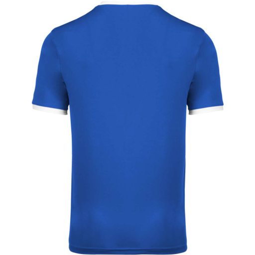 PA4000 rövid ujjú V-nyakú férfi sportpóló, kontrasztos betéttel Proact, Sporty Royal Blue/White-XL