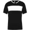 PA4001 rövid ujjú V-nyakú gyerek sportpóló, kontrasztos betéttel Proact, Black/White-10/12
