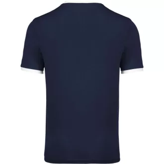   PA4001 rövid ujjú V-nyakú gyerek sportpóló, kontrasztos betéttel Proact, Sporty Navy/White-4/6