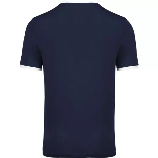 PA4001 rövid ujjú V-nyakú gyerek sportpóló, kontrasztos betéttel Proact, Sporty Navy/White-4/6