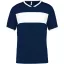 PA4001 rövid ujjú V-nyakú gyerek sportpóló, kontrasztos betéttel Proact, Sporty Navy/White-6/8