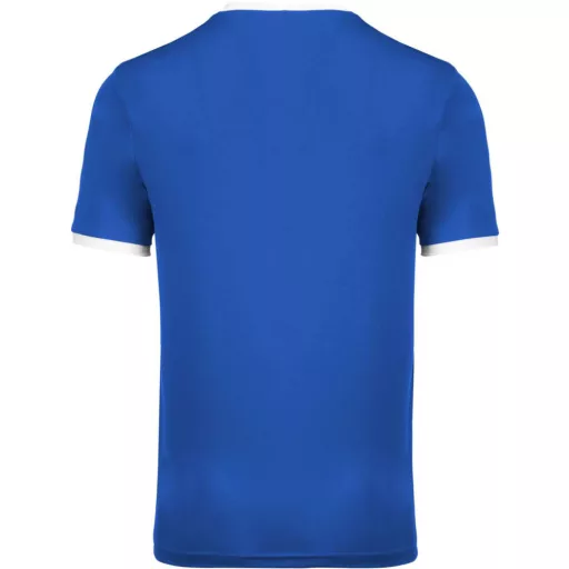 PA4001 rövid ujjú V-nyakú gyerek sportpóló, kontrasztos betéttel Proact, Sporty Royal Blue/White-4/6
