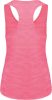 PA4009 laza szabású sporthátú ívelt aljú Női ujjatlan sportpóló Proact, Fluorescent Pink-XS