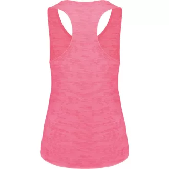   PA4009 laza szabású sporthátú ívelt aljú Női ujjatlan sportpóló Proact, Fluorescent Pink-XS