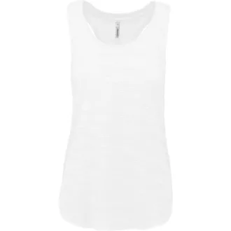   PA4009 laza szabású sporthátú ívelt aljú Női ujjatlan sportpóló Proact, White-XS