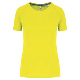   PA4013 rövid ujjú környakas Női sportpóló Proact, Fluorescent Yellow-XS