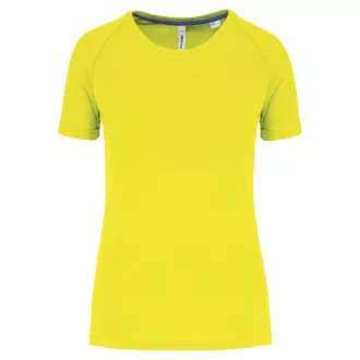   PA4013 rövid ujjú környakas Női sportpóló Proact, Fluorescent Yellow-XS