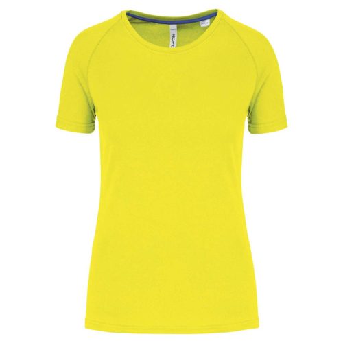 PA4013 rövid ujjú környakas Női sportpóló Proact, Fluorescent Yellow-XS
