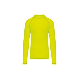   PA4017 hosszú ujjú férfi sportpóló UV védelemmel Proact, Fluorescent Yellow-XS