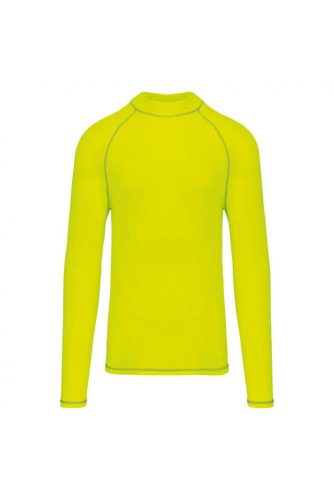 PA4017 hosszú ujjú férfi sportpóló UV védelemmel Proact, Fluorescent Yellow-XS