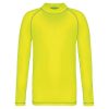 PA4018 gyerek hosszú ujjú sportpóló UV védelemmel Proact, Fluorescent Yellow-10/12