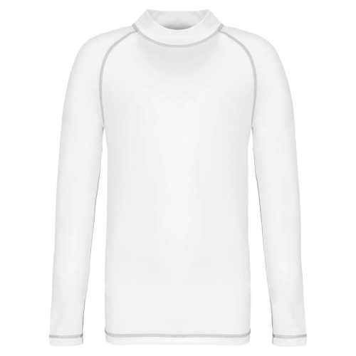 PA4018 gyerek hosszú ujjú sportpóló UV védelemmel Proact, White-4/6