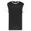 PA4023 kétszínű rövid ujjú környakas unisex sportpóló Proact, Black/White-3XL