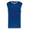 PA4023 kétszínű rövid ujjú környakas unisex sportpóló Proact, Dark Royal Blue/White-3XL