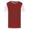 PA4023 kétszínű rövid ujjú környakas unisex sportpóló Proact, Garnet/White-M