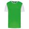 PA4023 kétszínű rövid ujjú környakas unisex sportpóló Proact, Green/White-2XL