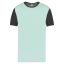 PA4023 kétszínű rövid ujjú környakas unisex sportpóló Proact, Ice Mint/Dark Grey-2XL