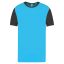 PA4023 kétszínű rövid ujjú környakas unisex sportpóló Proact, Light Turquoise/Dark Grey-M