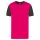 PA4023 kétszínű rövid ujjú környakas unisex sportpóló Proact, Sporty Pink/Dark Grey-XS