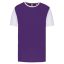 PA4023 kétszínű rövid ujjú környakas unisex sportpóló Proact, Sporty Purple/White-S