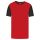 PA4023 kétszínű rövid ujjú környakas unisex sportpóló Proact, Sporty Red/Black-L