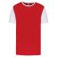 PA4023 kétszínű rövid ujjú környakas unisex sportpóló Proact, Sporty Red/White-L