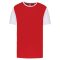PA4023 kétszínű rövid ujjú környakas unisex sportpóló Proact, Sporty Red/White-S