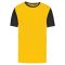 PA4023 kétszínű rövid ujjú környakas unisex sportpóló Proact, Sporty Yellow/Black-3XL