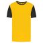 PA4023 kétszínű rövid ujjú környakas unisex sportpóló Proact, Sporty Yellow/Black-XL