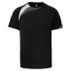 PA436 unisex rövid ujjú kereknyakú sportpóló színes panelekkel Proact, Black/White/Storm Grey-2XL